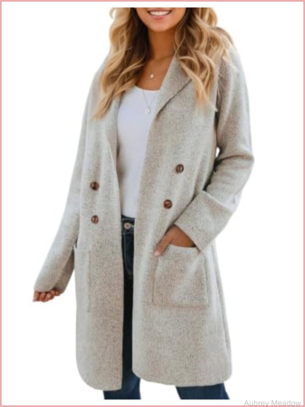 Women's Long Cardigan Open Front Coatigan Chunky Knit Duster